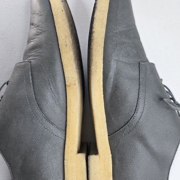 Common Projects Cadet Derby Dark Gray Pebble Grain Leather Shoes Size 47 main image 9